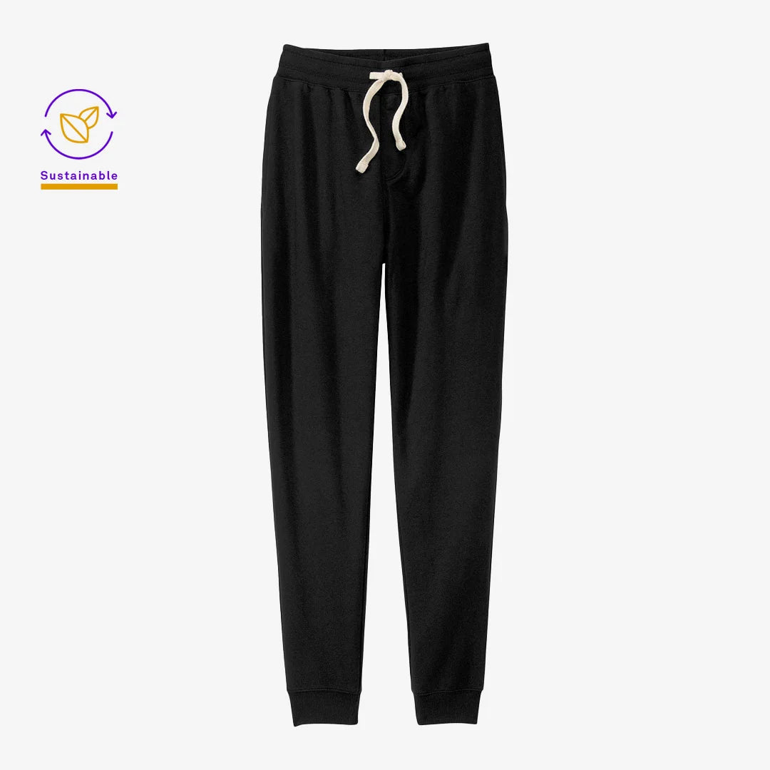 District Men's Recycled Re-Fleece Jogger Pants in Black - DT8107