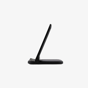 Side POV of Logo Line Dune Fast Wireless Charger in Black - LL0230
