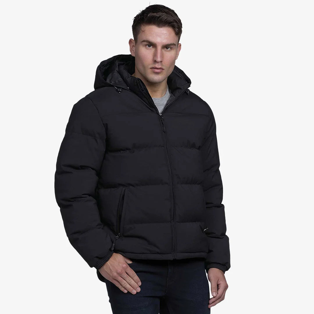 Man wearing Gear for Life Edge Puffa Jacket in Black - SIEPJ