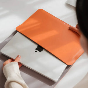 Lifestyle photo of Orbitkey Hybrid Laptop Sleeve 14 Active in Terracota