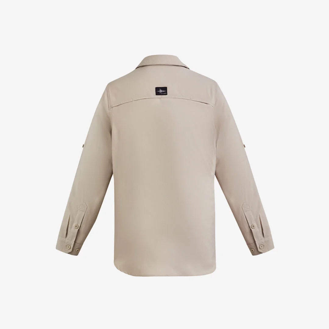 Syzmik Men's Outdoor Long Sleeve Shirt in Sand - ZW460