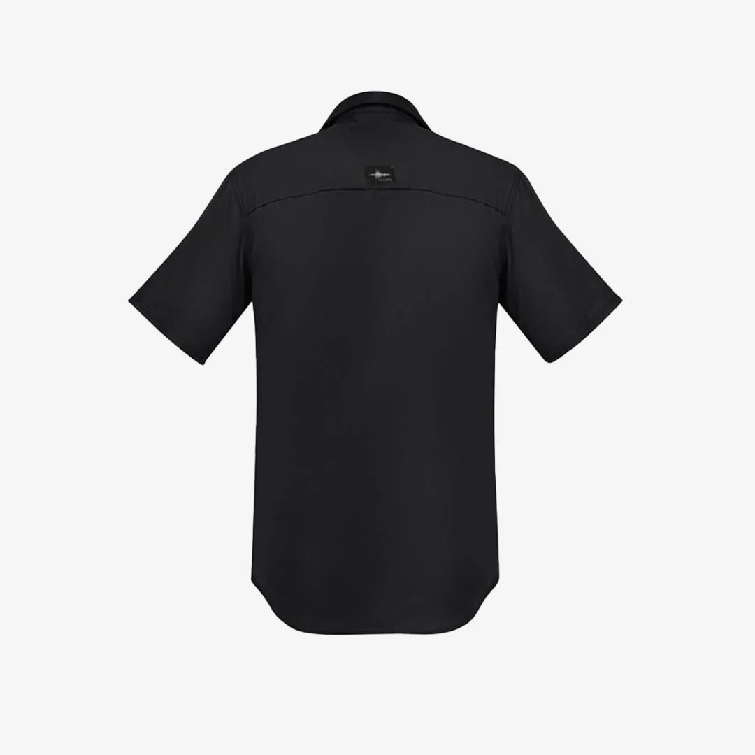 Syzmik Men's Outdoor Short Sleeve Shirt in Black - ZW465