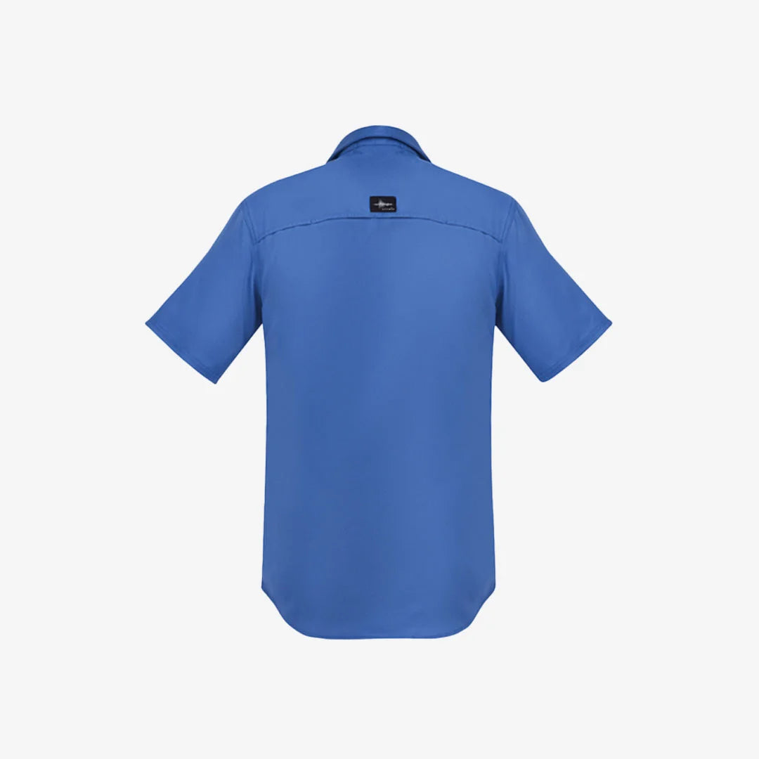Syzmik Men's Outdoor Short Sleeve Shirt in Blue - ZW465