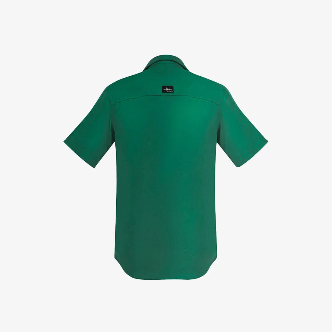 Syzmik Men's Outdoor Short Sleeve Shirt in Green - ZW465