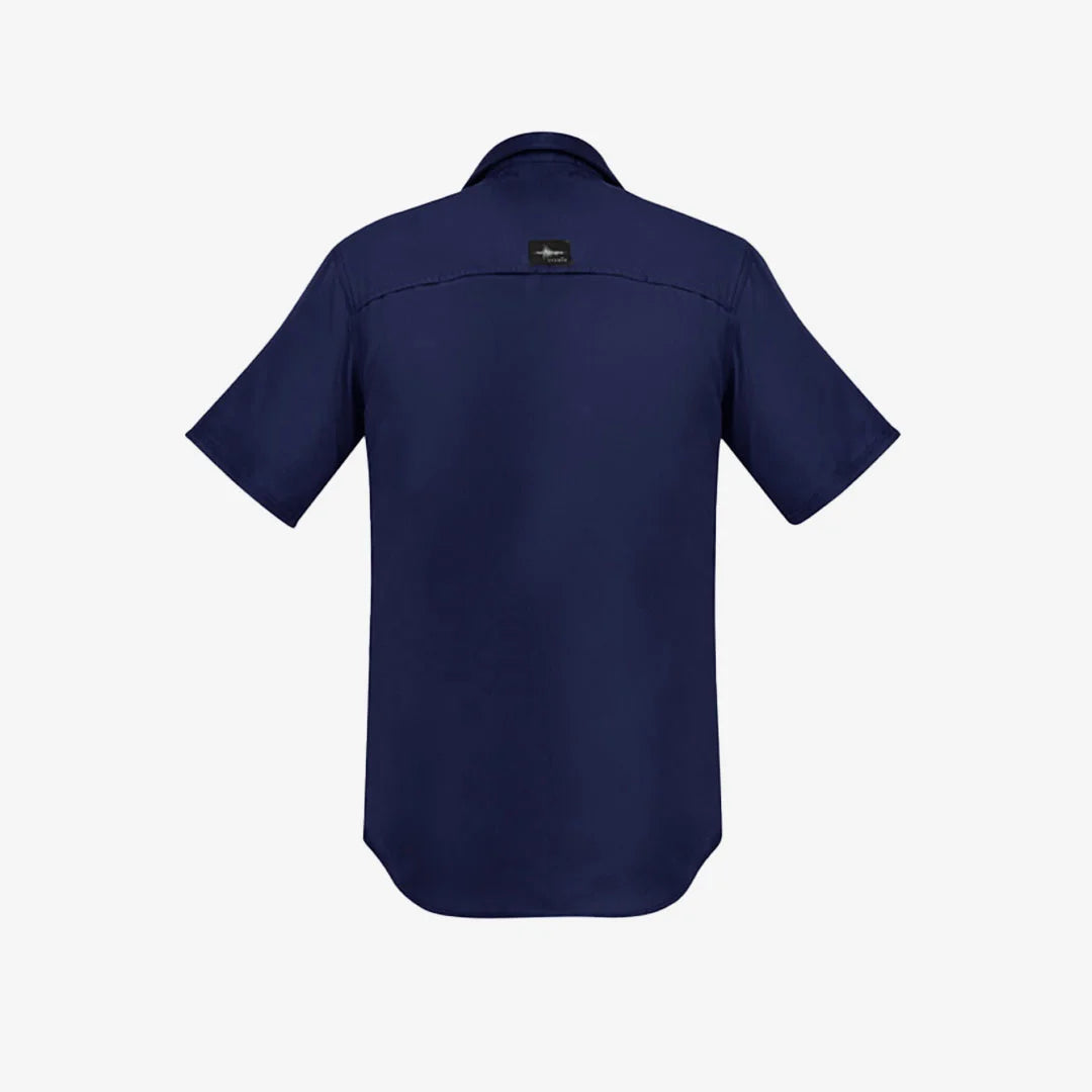 Syzmik Men's Outdoor Short Sleeve Shirt in Navy - ZW465