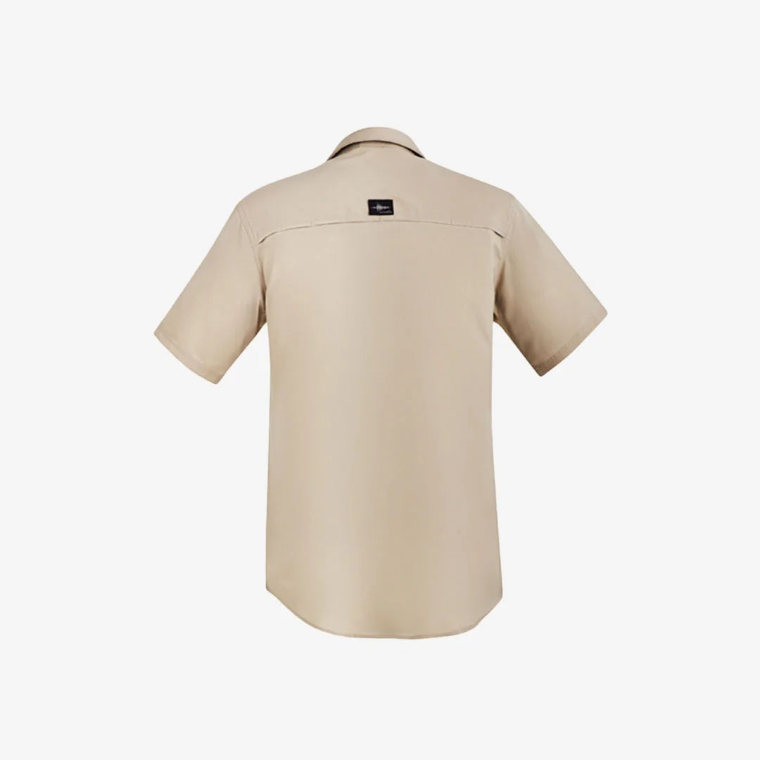 Syzmik Men's Outdoor Short Sleeve Shirt in Sand - ZW465