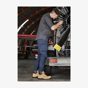 Man wearing Syzmik Men’s Streetworx Heritage Cuffed Pant ZP420 - Mercha