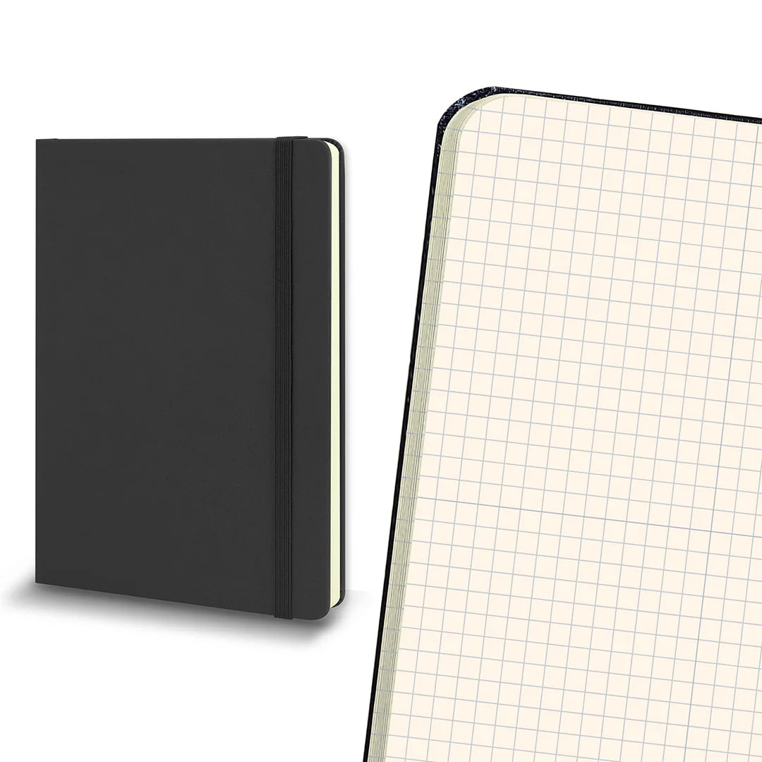 Moleskine Classic Hard Cover Large Notebook - Black Grid- 117221