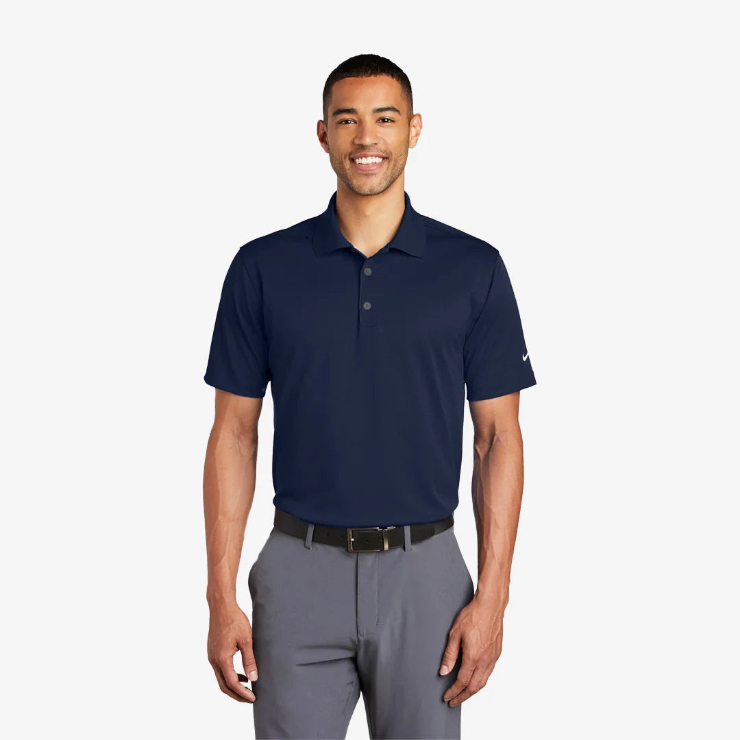 Man wearing Nike Tech Basic Dri-FIT Polo in Midnight Navy - 203690