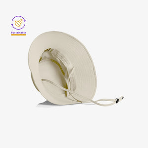AS Colour Nylon Wide Brim Bucket Hat Inside in Ecru - 1174