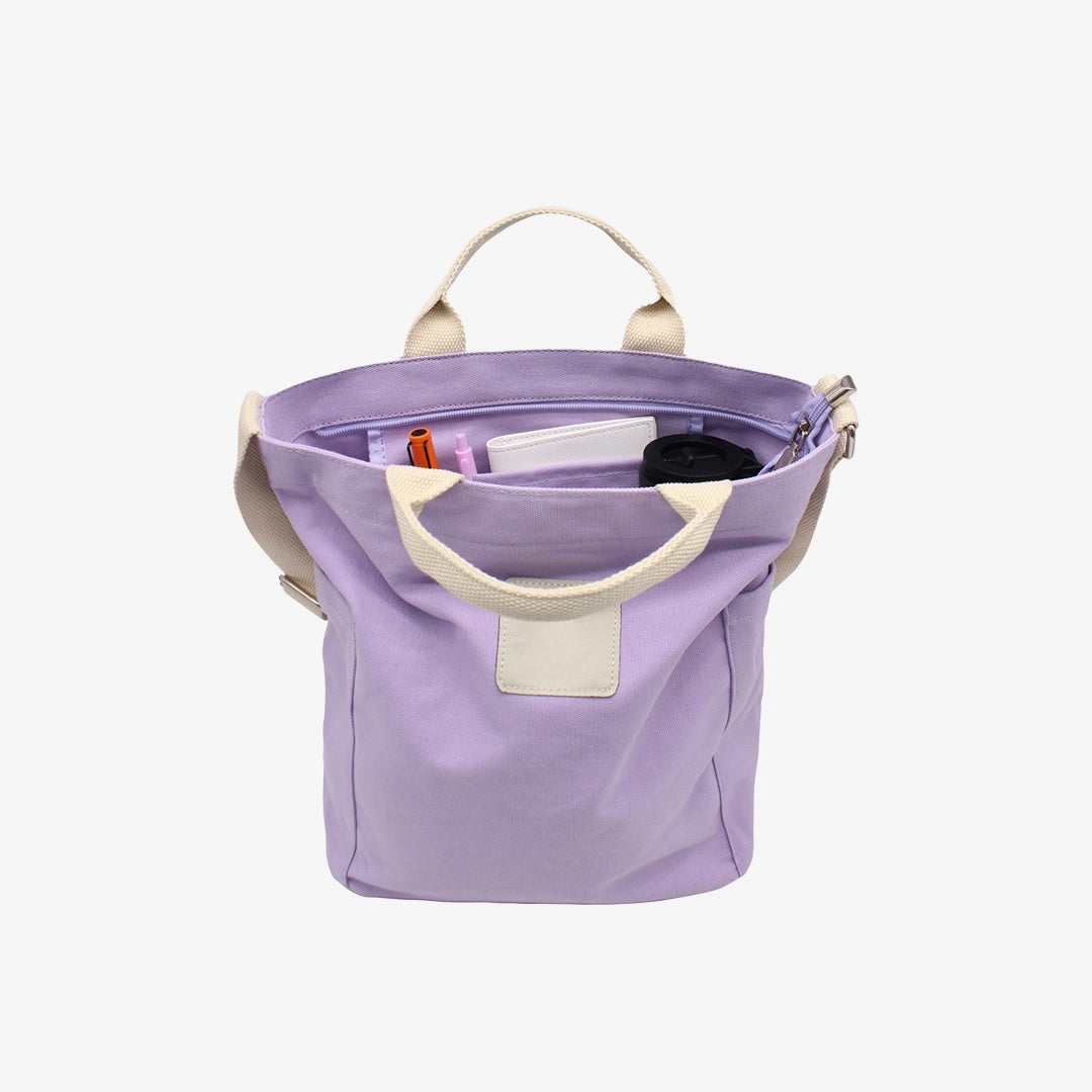ICON Owen's Travel Tote Bag with internal pockets and purple lining ICON Owen's Travel Tote Bag with internal pockets and purple lining