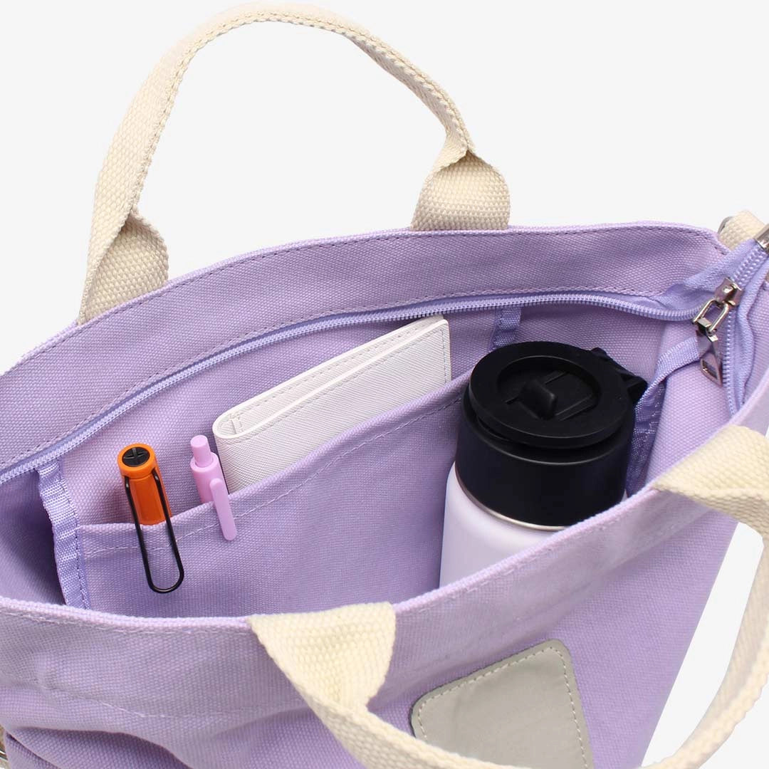 Lifestyle Photo of Owen's Tote Bag in Purple - 241120-7-30