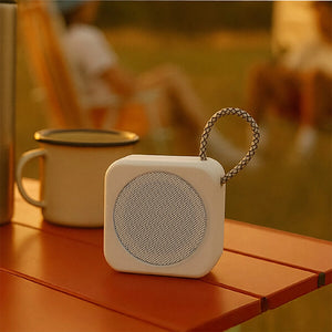 Lifestyle Photo of Logo Line Pep Mini Speaker in White - LL9473