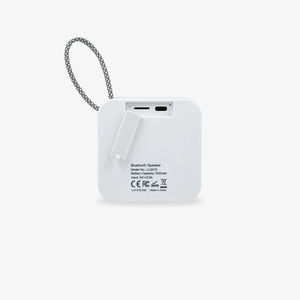 Open Back Panel of Logo Line Pep Mini Speaker in White - LL9473