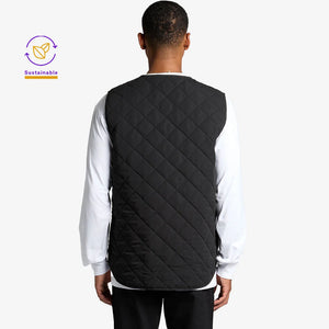 Man wearing AS Colour Quilted Vest Back in Black - 5531