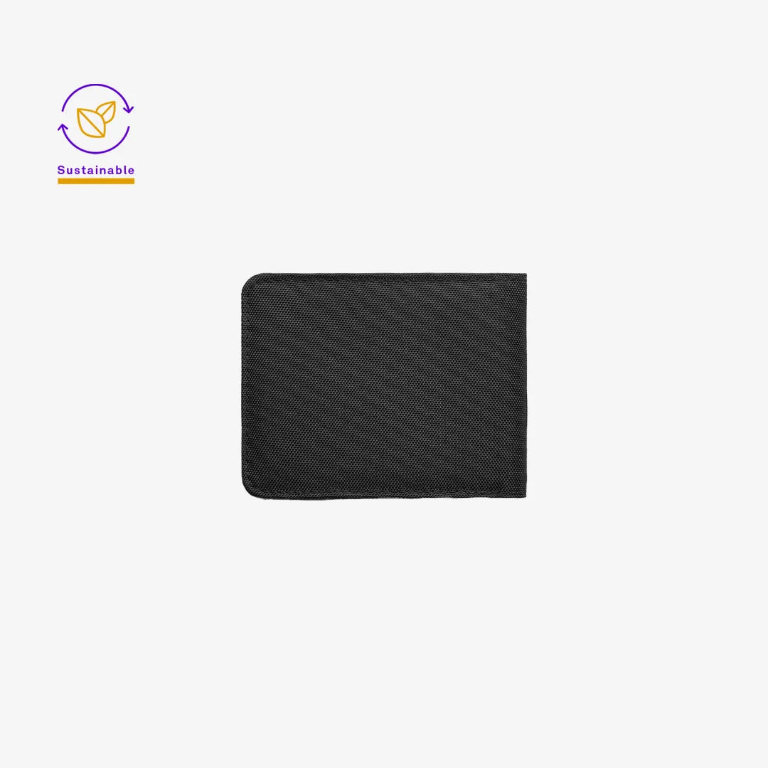 AS Colour Recycled Fold Wallet in Black Back - 1032