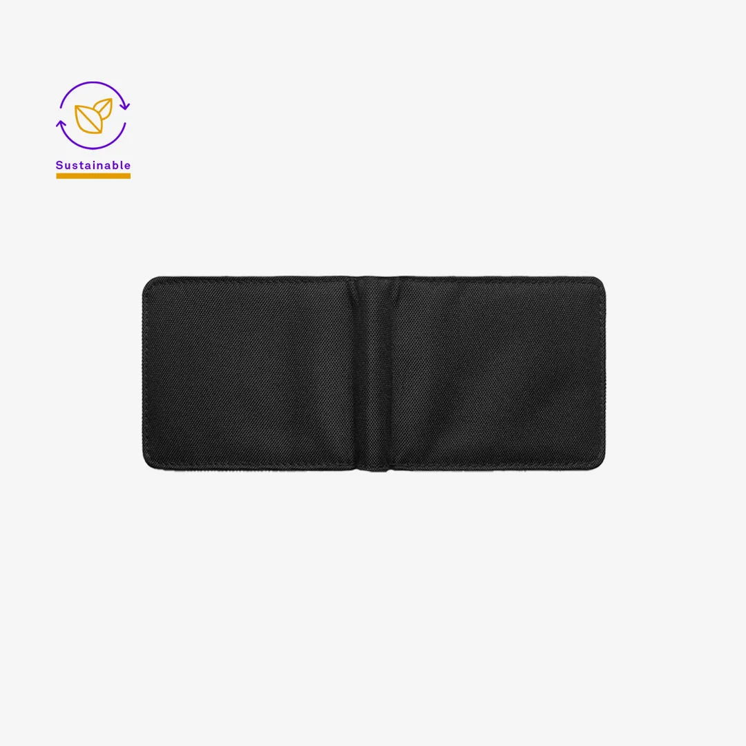 AS Colour Recycled Fold Wallet Back Open in Black - 1032