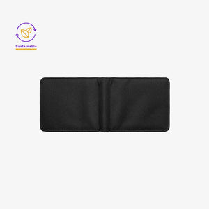 AS Colour Recycled Fold Wallet Back Open in Black - 1032