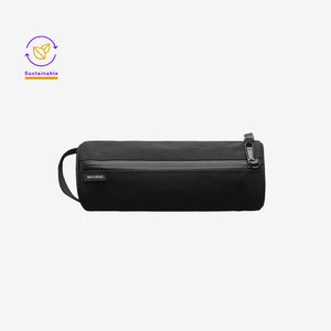 Recycled Stationary Bag in Black Zip Detail - 1023