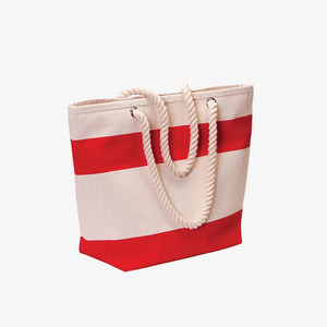 Legend Life Soho Cotton Canvas Tote in Natural/Red Side - 2001