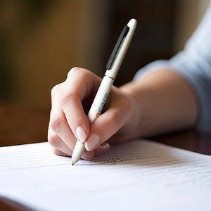 Lifestyle photo of TRENDS Spice Retro Pen in Metallic White - 126887