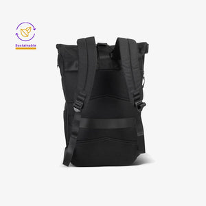 Trends SPICE Waste2Gear Roll Up Computer Backpack Emblem in Black Back - 126949