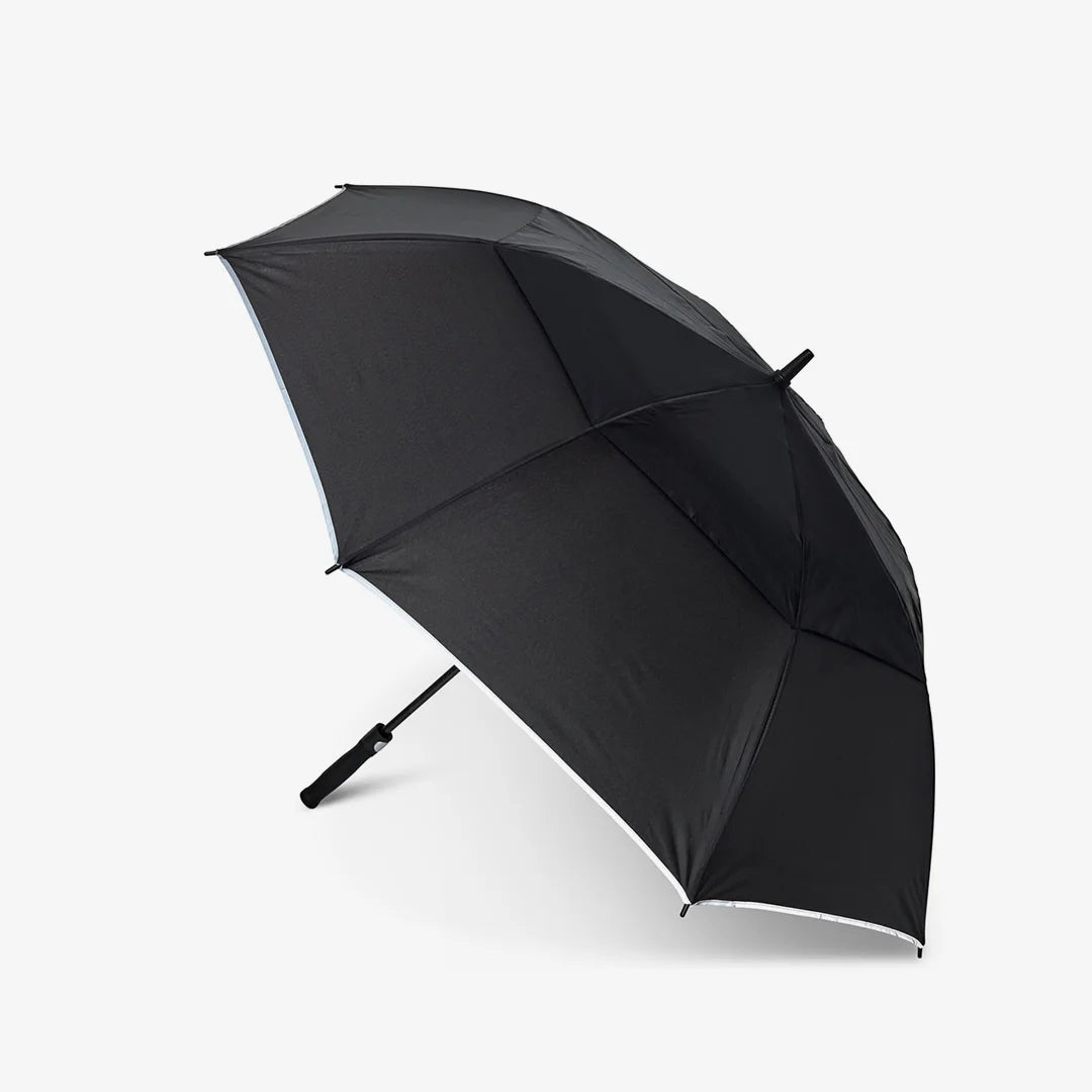 Promo Brands Stormy Umbrella in Black/Reflective Trim - H689