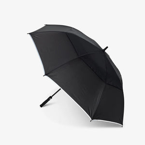 Promo Brands Stormy Umbrella in Black/Reflective Trim - H689