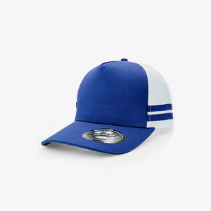 Legend Life Striped Trucker Cap in Royal/White/Royal/Royal - 7050