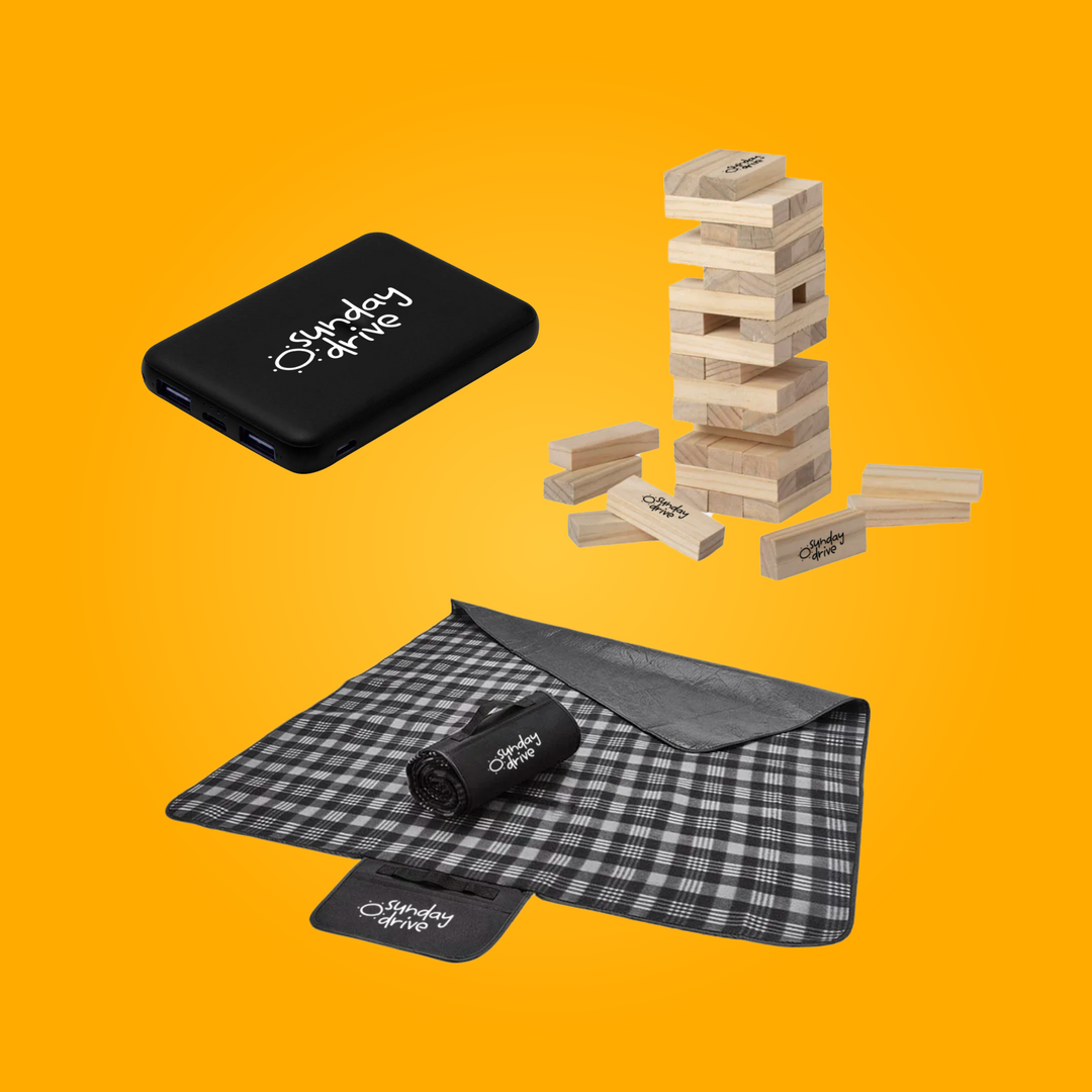 Sunday Drive Custom Merch Pack - ideas for summer gifts Sunday Drive Custom Merch Pack - ideas for summer gifts