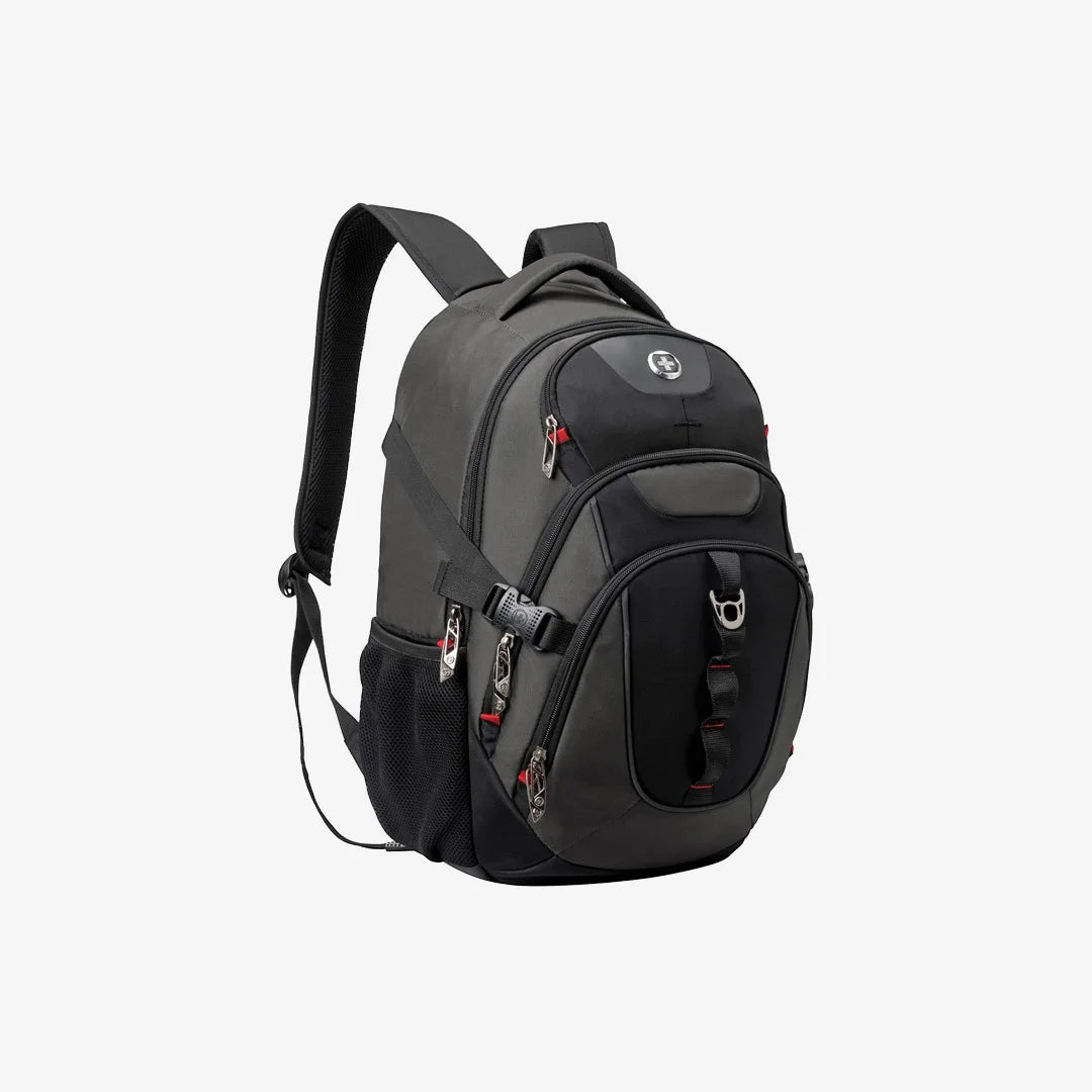 Swissdigital 22L Vector Backpack Right Side in Black/Grey - SD803