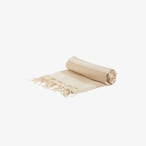 Company Branded Logo Line The Sunchaser Nicola Spring Beige Turkish Style Towel - LL8329
