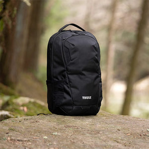 Lifestyle Photo of Nottage Thule Recycled Lumion 15" Computer Backpack 21L in Black - TL1003