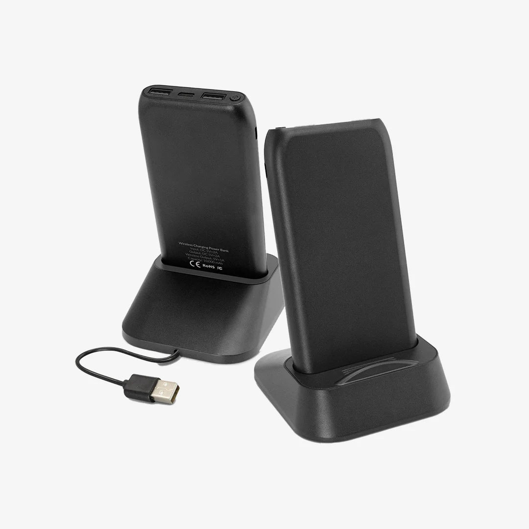 Triode 10,000mAh Wireless Charging Station in Black - 200321 