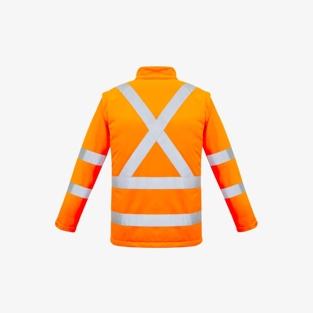Syzmik Unisex HiVis X Back 2-in-1 Softshell Work Jacket Long Sleeve - ZJ680