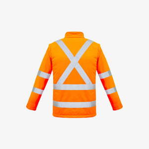 Syzmik Unisex HiVis X Back 2-in-1 Softshell Work Jacket Long Sleeve - ZJ680