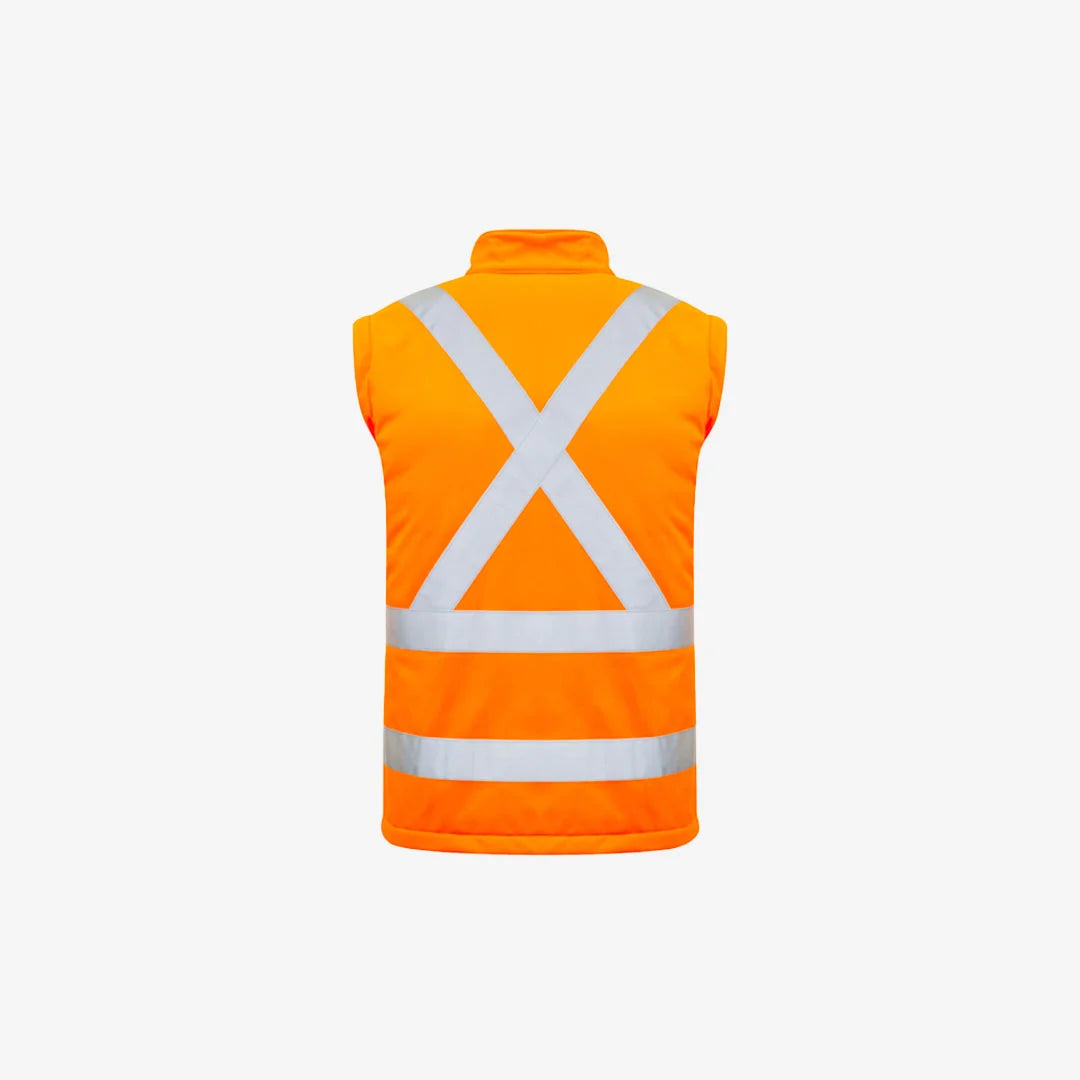 Syzmik Unisex HiVis X Back 2-in-1 Softshell Work Jacket Vest Back - ZJ680
