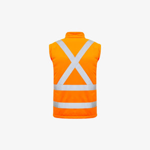 Syzmik Unisex HiVis X Back 2-in-1 Softshell Work Jacket Vest Back - ZJ680