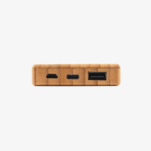 Logo Line Viper 5,000mAh Bamboo Power Bank Port in Natural - LL0596