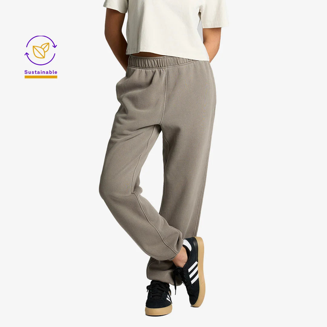 Woman wearing AS COLOUR Wo's Relax Faded Track Pants in Faded Grey - 4938