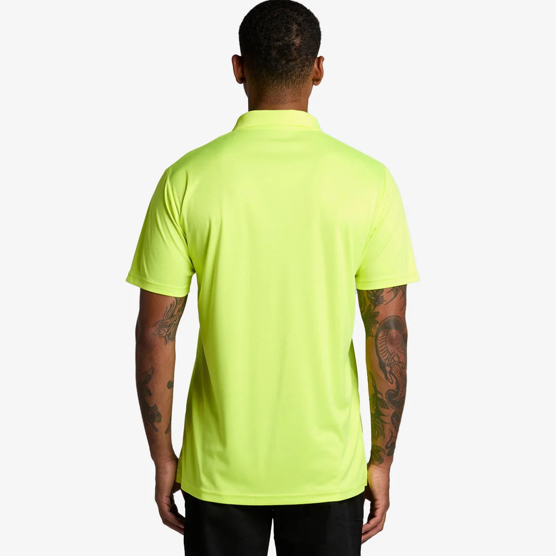Man Wearing AS Colour Work Safety Polo in Safety Yellow - 5425F