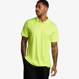 Man Wearing AS Colour Work Safety Polo in Safety Yellow - 5425F