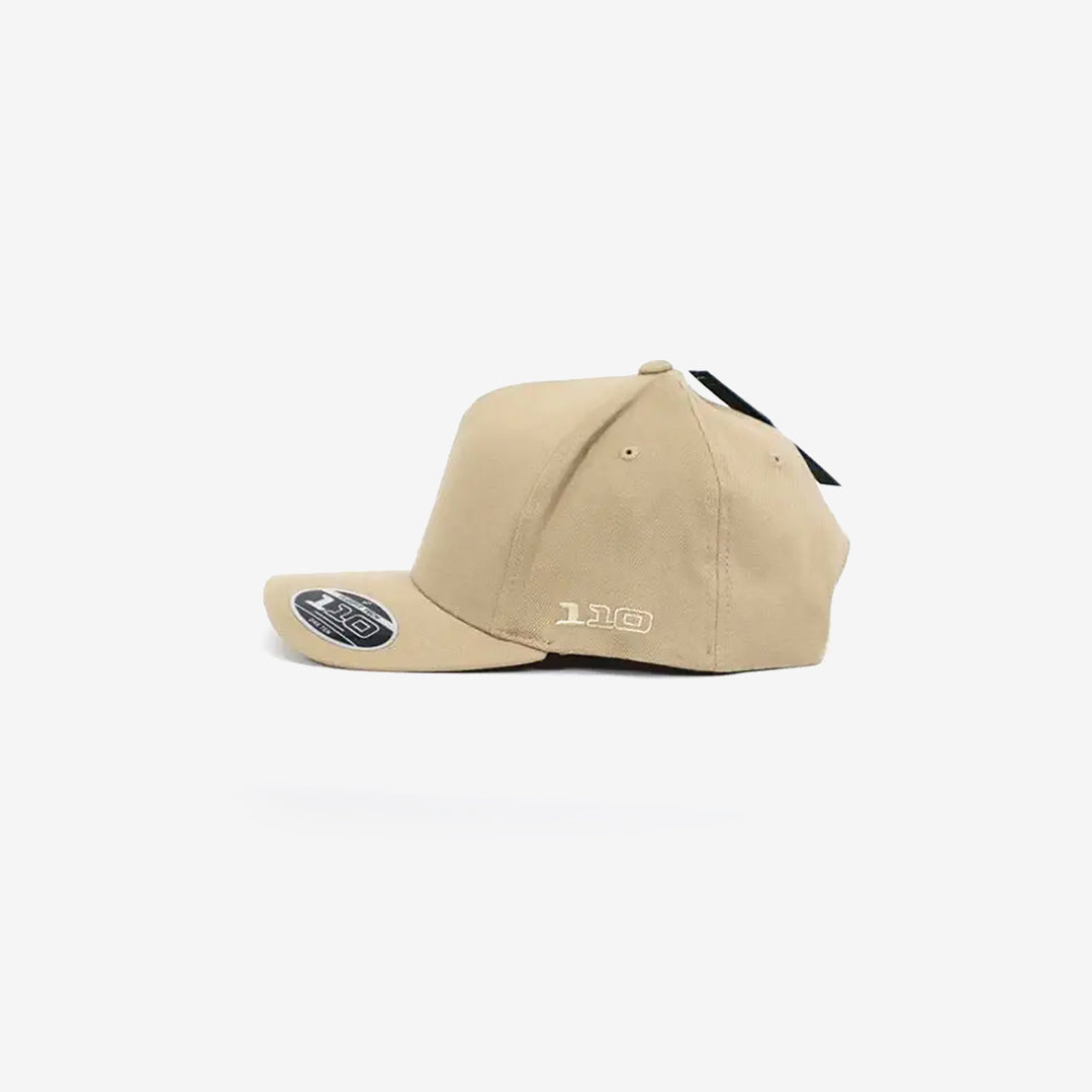 Flexfit A-Frame 5-Panel Cap Khaki Left Side - 110A