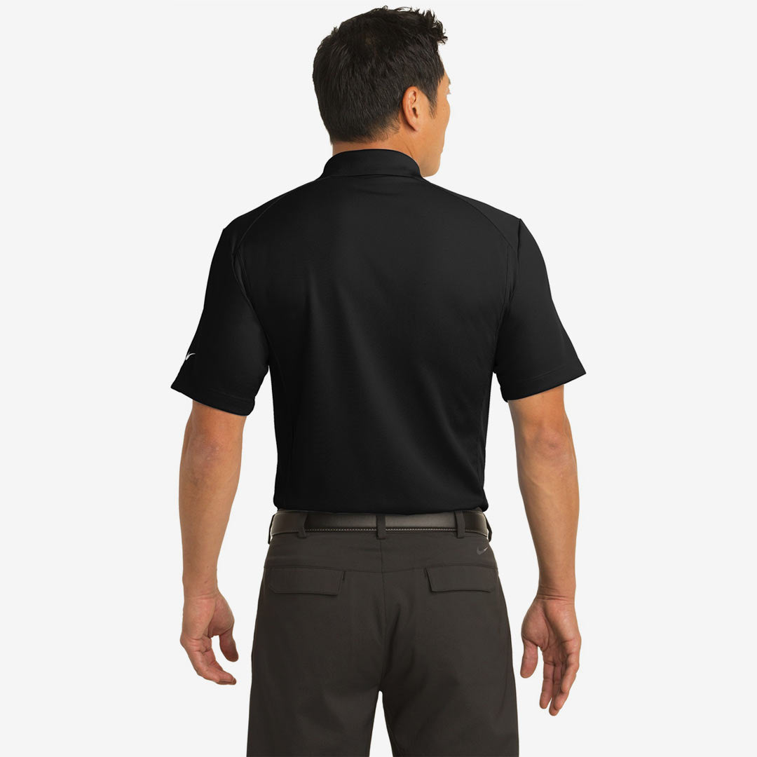 Man wearing Nike Men's Dri-FIT Classic Polo in Black Back - 267020