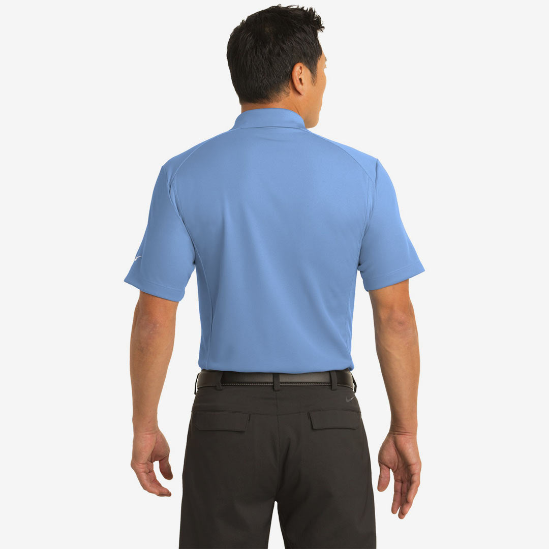 Man wearing Nike Men's Dri-FIT Classic Polo in Light Blue Back - 267020