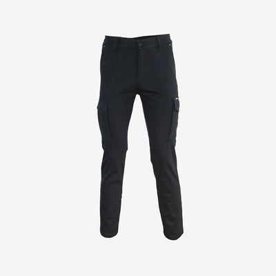 DNC Men's SlimFlex Cargo Work Pants Black Front 3365100