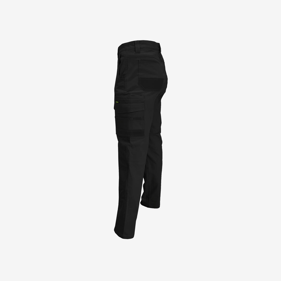 DNC Men's SlimFlex Tradie Cargo Work Pants Black Side 3375