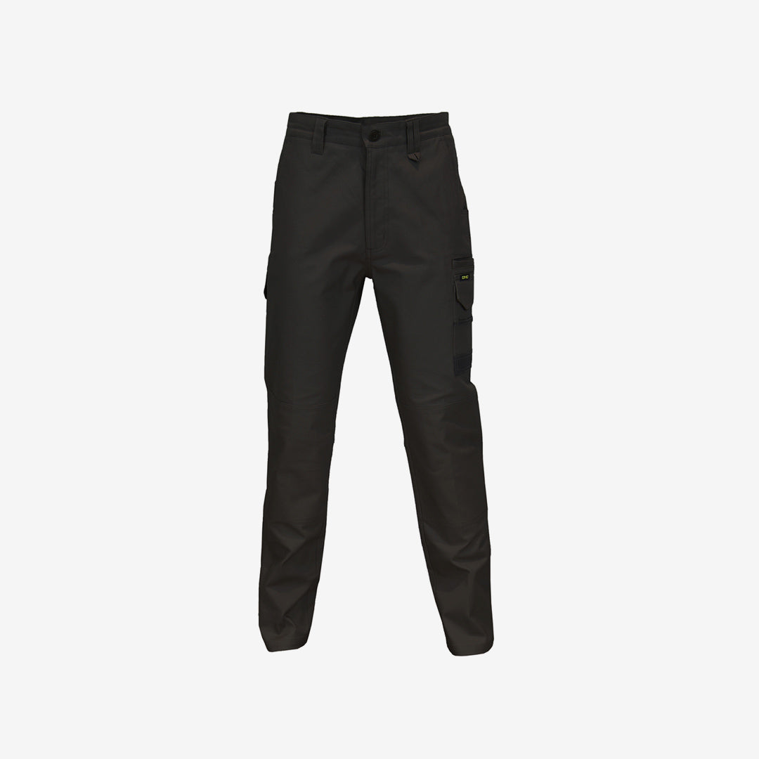 DNC Men's SlimFlex Tradie Cargo Work Pants Black Front 3375