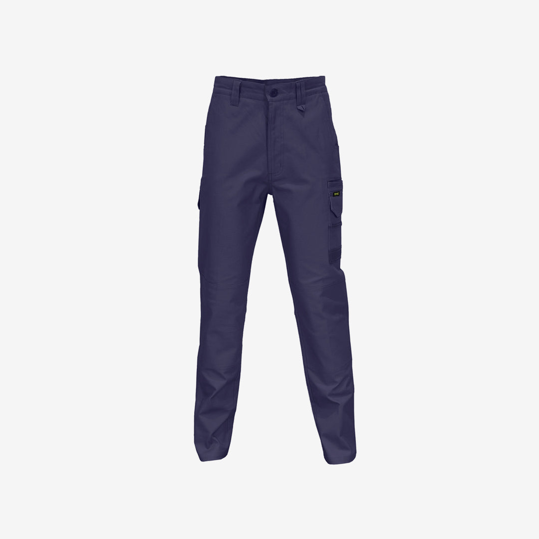 DNC Men's SlimFlex Tradie Cargo Work Pants Navy Front 3375