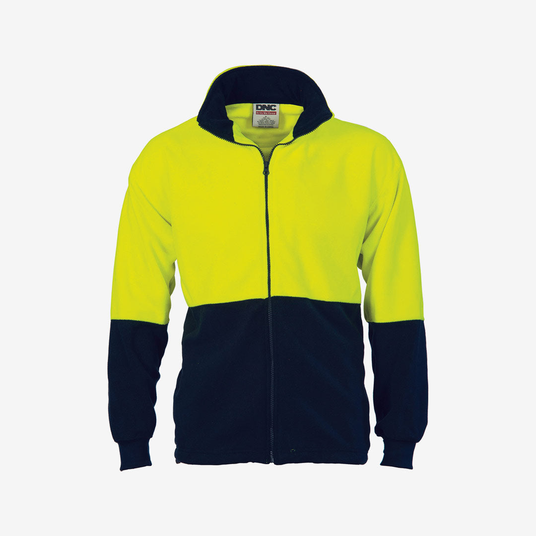 DNC Men's Two Tone Full Zip Polar Fleece Work Jacket DNC Men's Two Tone Full Zip Polar Fleece Work Jacket